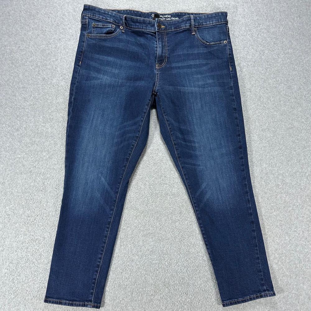 Gap Jeans Girlfriend Womens 38x27 Blue Denim Casual Classic